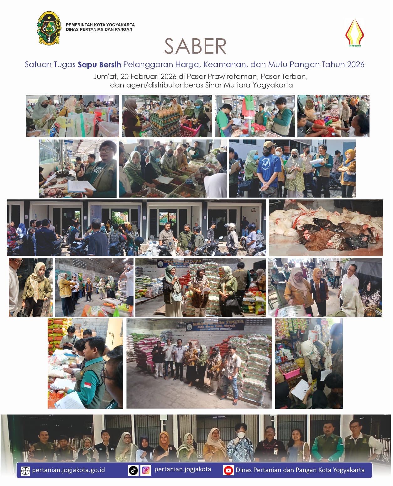 Satgas Saber Pelanggaran Harga, Keamanan dan Mutu Pangan di Kota Yogyakarta